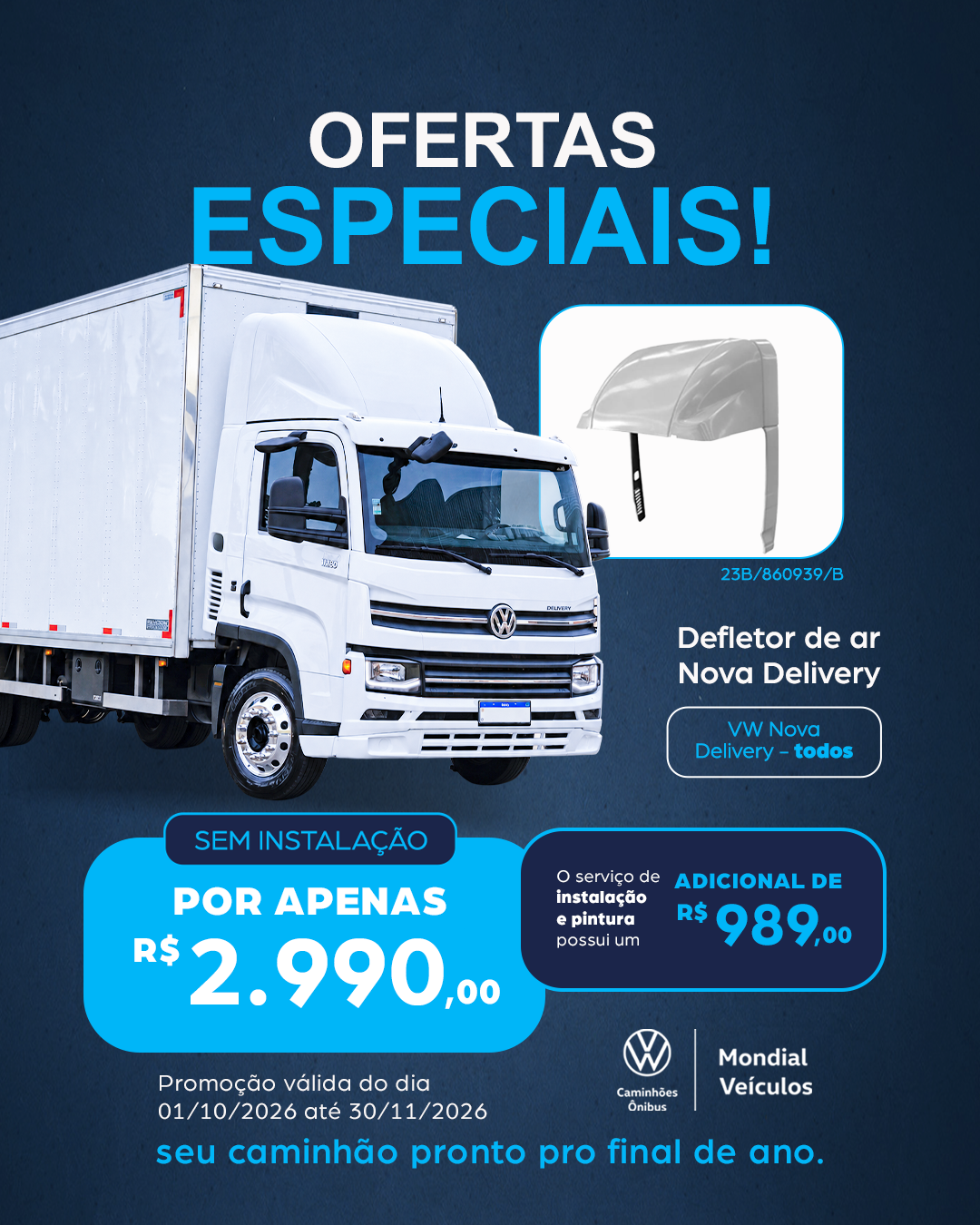 MONDIAL _ Defletor de ar Nova Delivery
